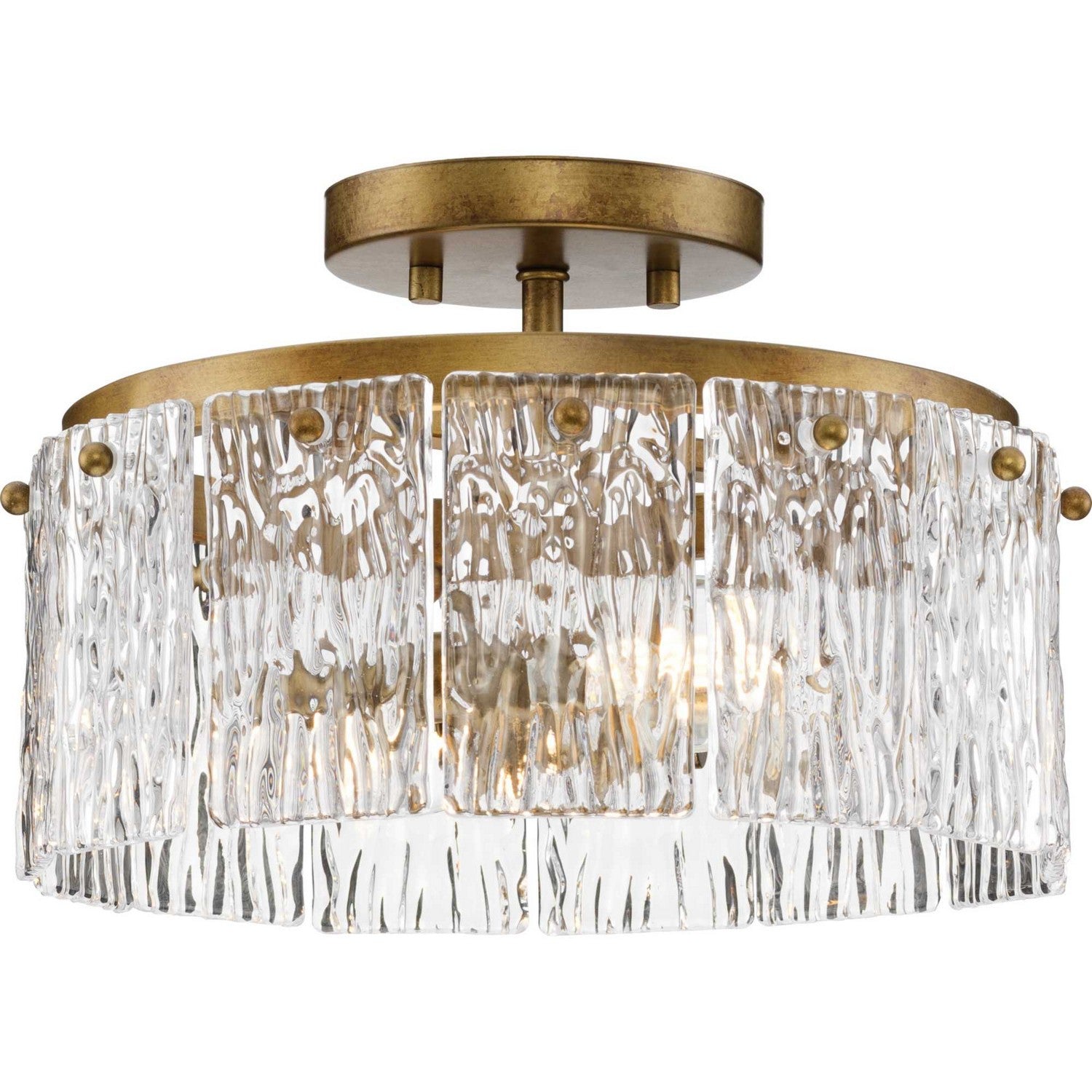 Progress Lighting - P350268-204 - Two Light Flush Mount - Chevall - Gold Ombre