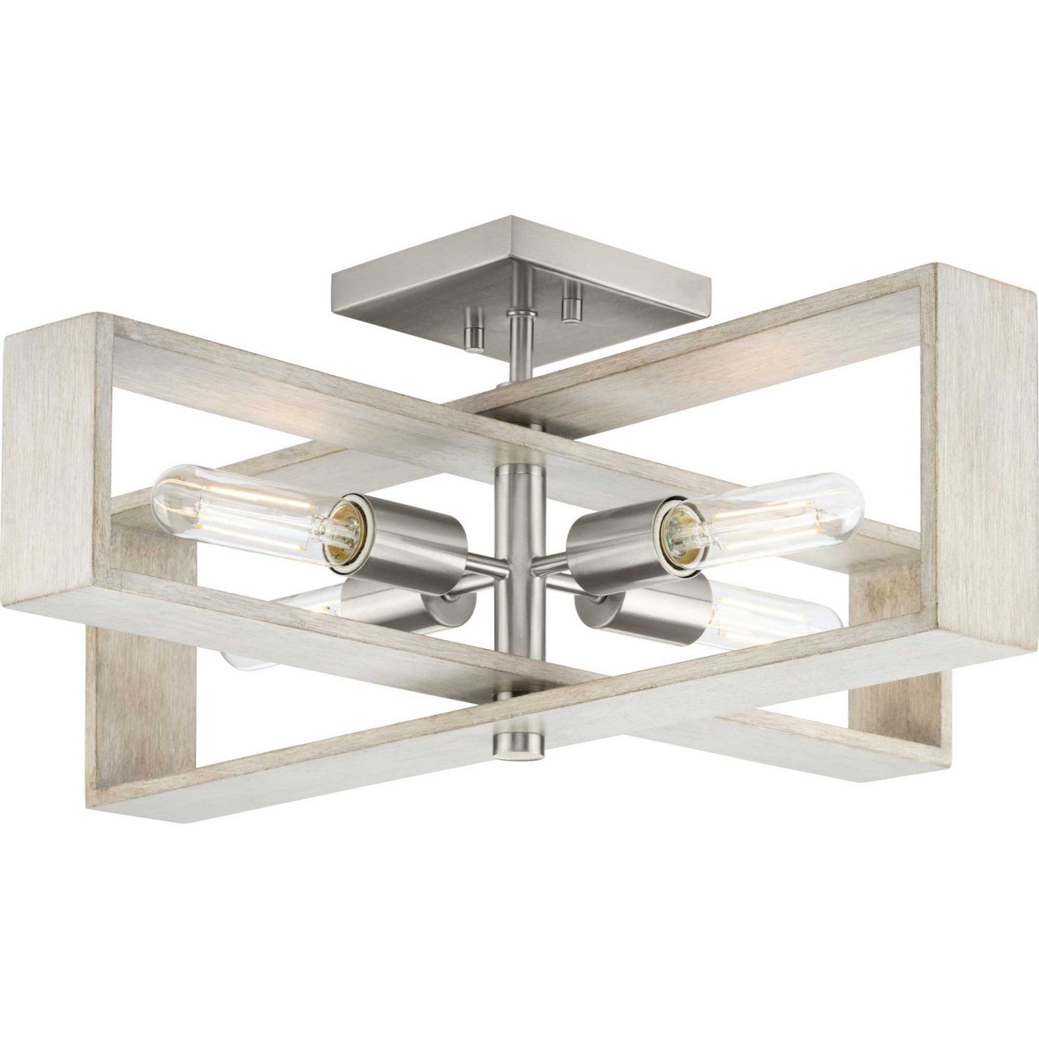 Progress Lighting - P350269-009 - Four Light Flush Mount - Boundary - Brushed Nickel