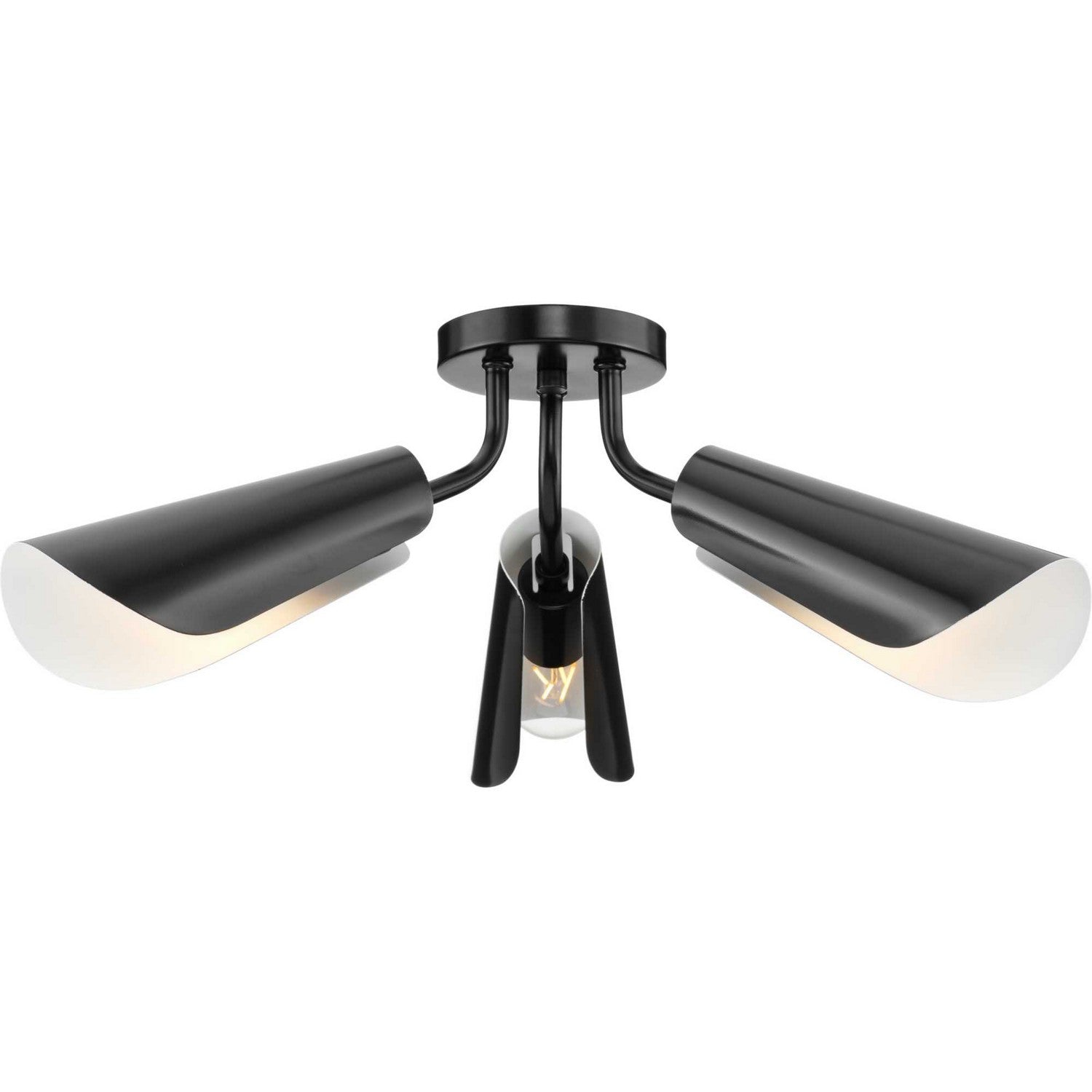 Progress Lighting - P350272-31M - Three Light Flush Mount - Cornett - Matte Black