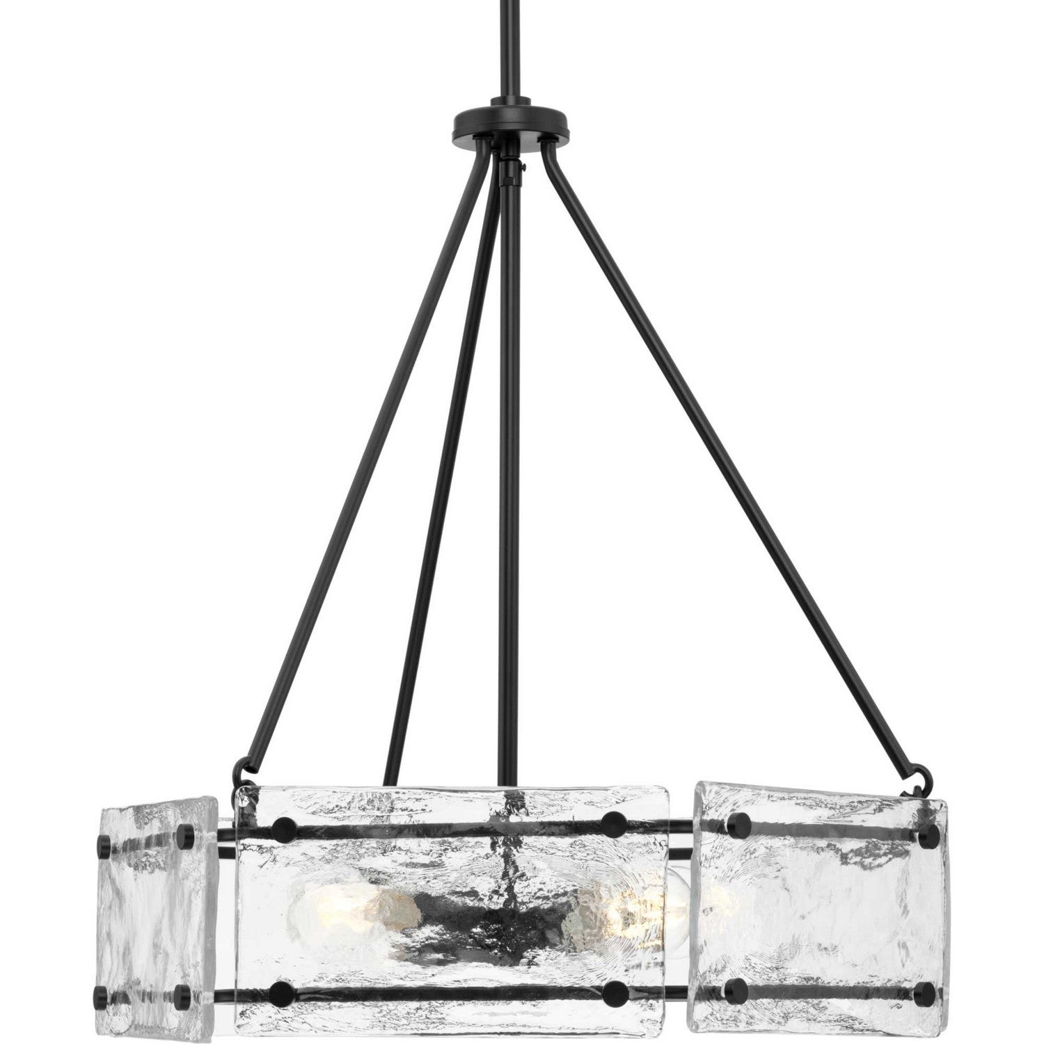 Progress Lighting - P400354-31M - Four Light Chandelier - Rivera - Matte Black