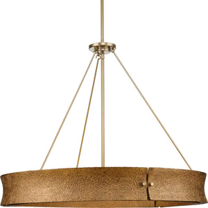 Progress Lighting - P400358-205 - Six Light Chandelier - Lusail - Soft Gold