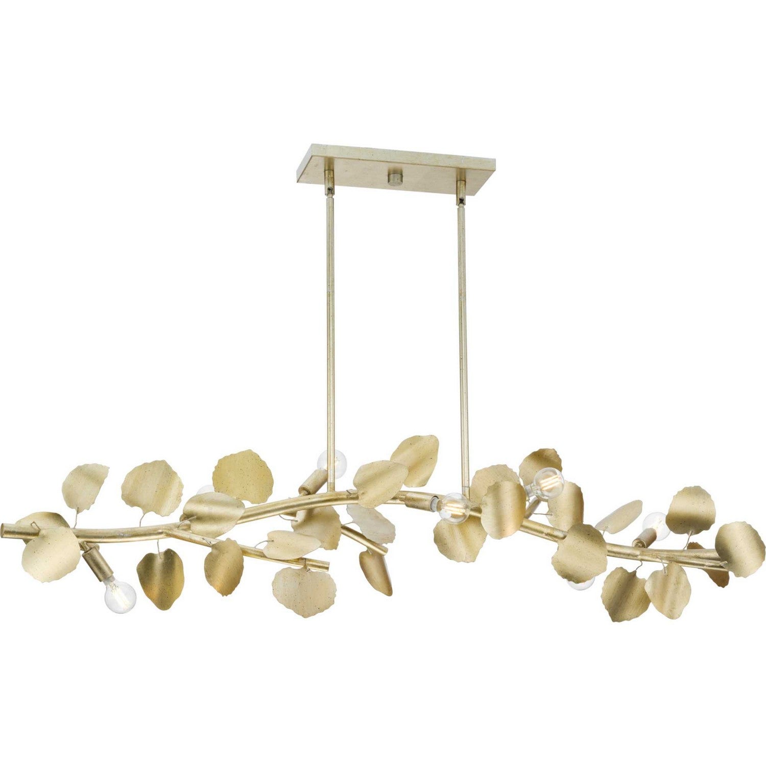 Progress Lighting - P400361-176 - Seven Light Island Pendant - Laurel - Gilded Silver