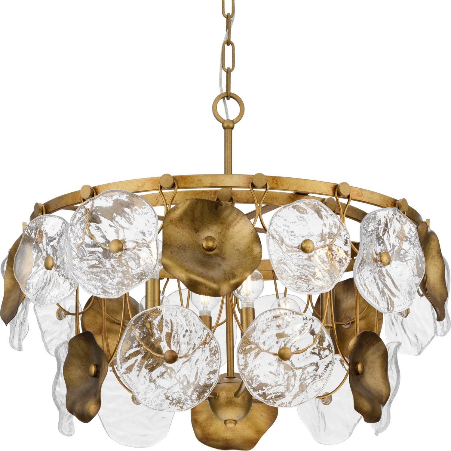 Progress Lighting - P400364-204 - Six Light Chandelier - Loretta - Gold Ombre