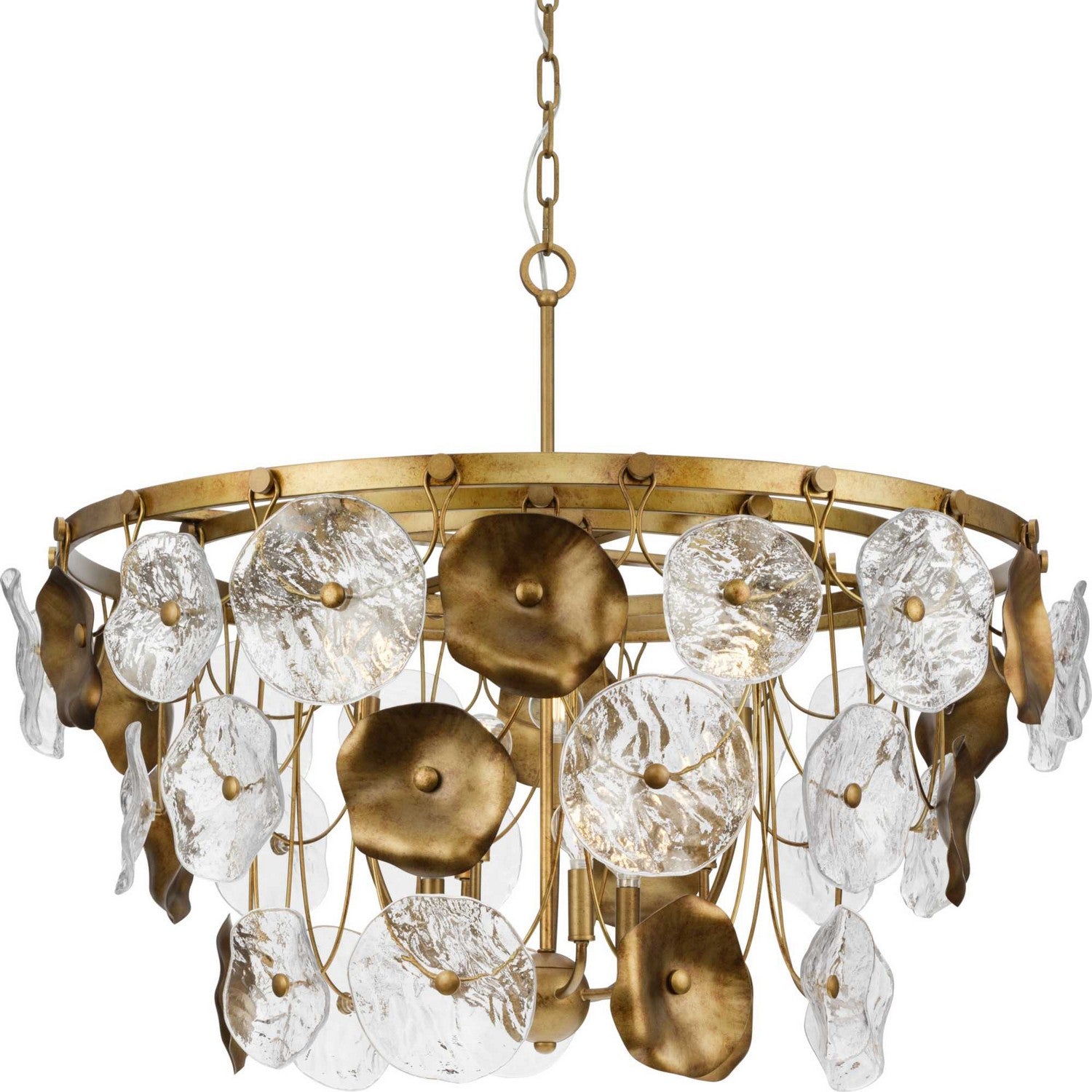 Progress Lighting - P400365-204 - Nine Light Chandelier - Loretta - Gold Ombre