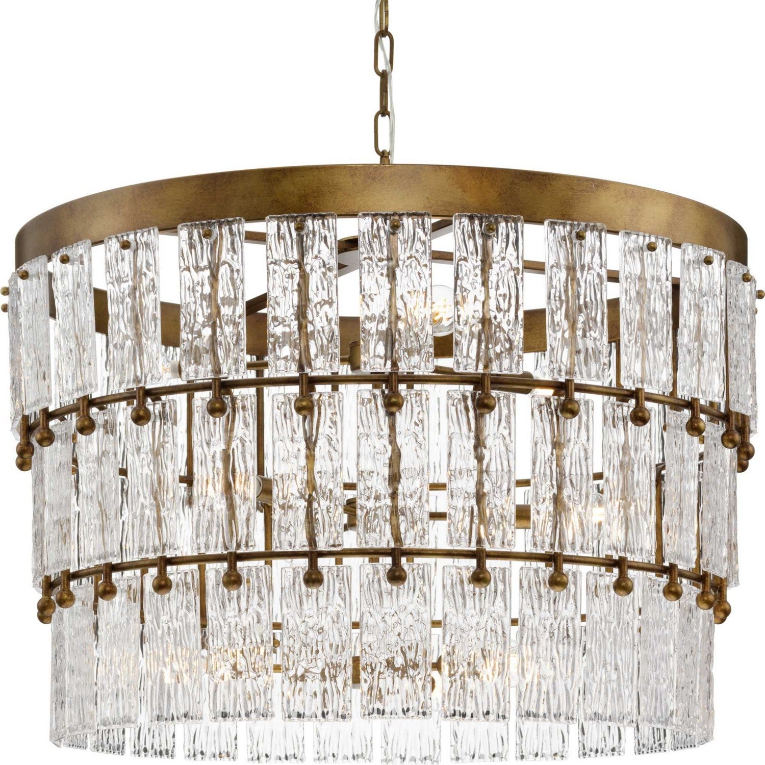 Progress Lighting - P400368-204 - Nine Light Chandelier - Chevall - Gold Ombre