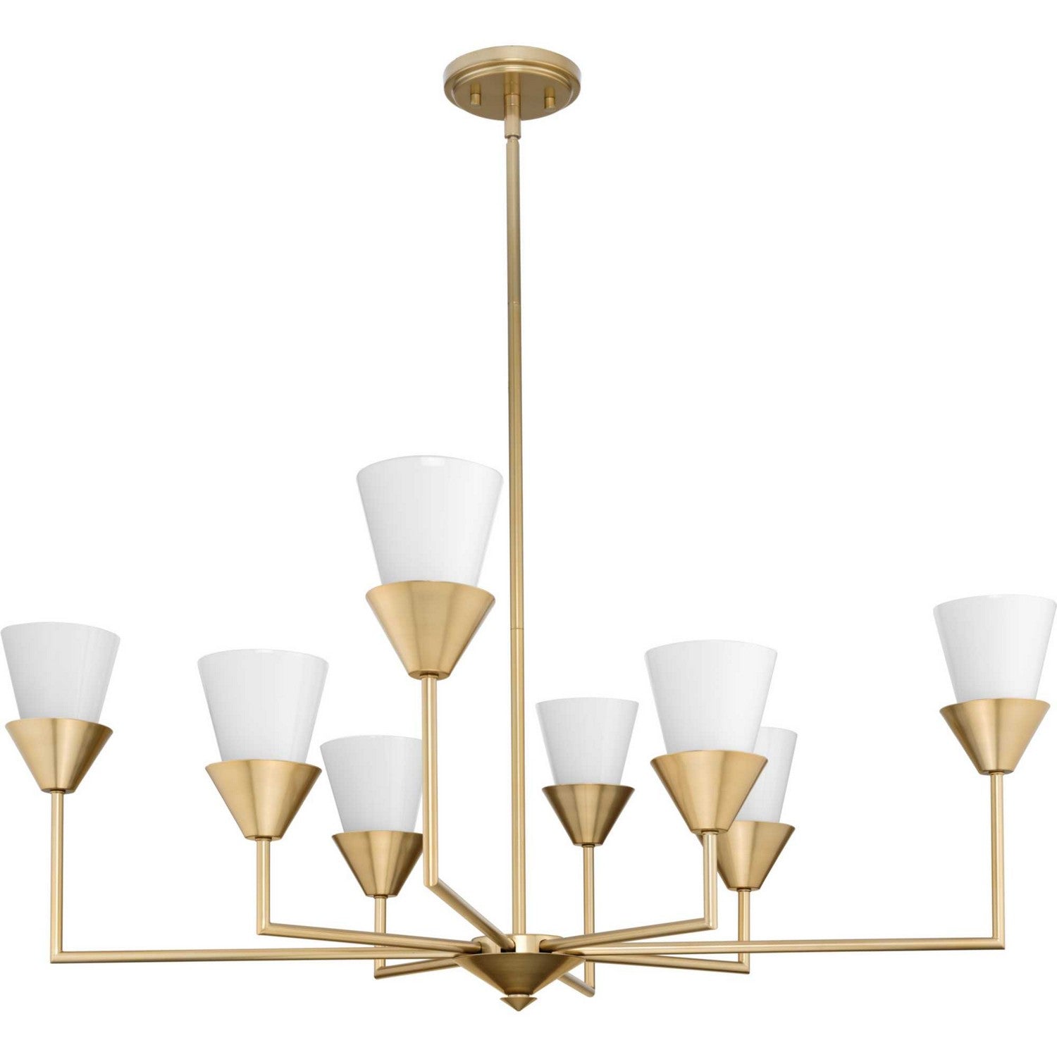 Progress Lighting - P400373-205 - Eight Light Chandelier - Pinellas - Soft Gold