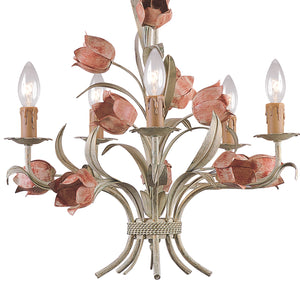 Crystorama - 4805-SR - Five Light Chandelier - Southport - Sage Rose