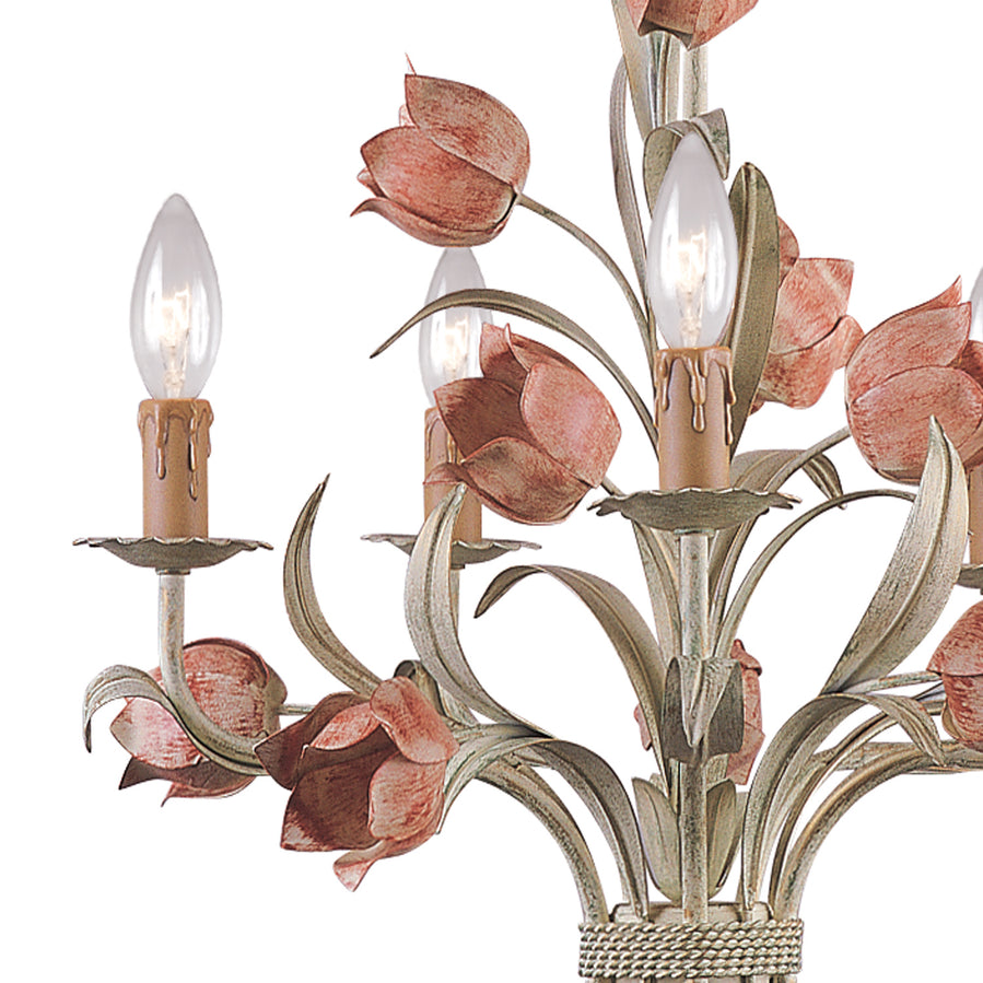 Crystorama - 4805-SR - Five Light Chandelier - Southport - Sage Rose