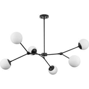 Progress Lighting - P400378-31M - Six Light Chandelier - Haas - Matte Black