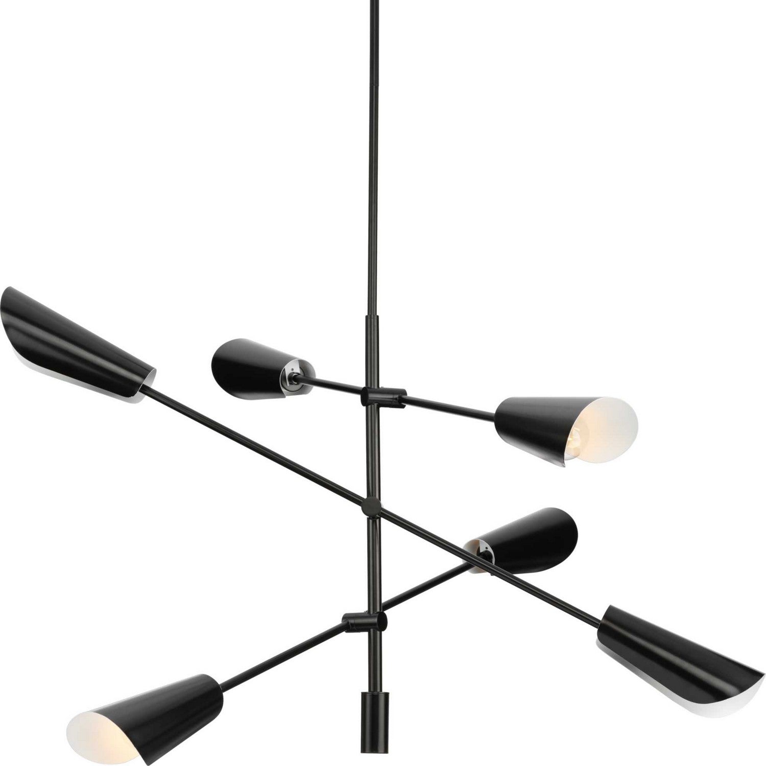 Progress Lighting - P400380-31M - Six Light Chandelier - Cornett - Matte Black