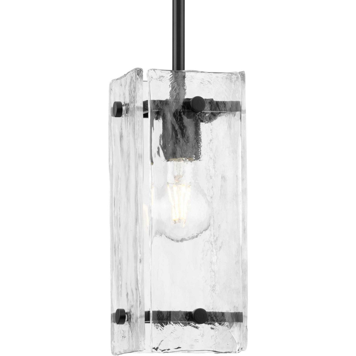 Progress Lighting - P500434-31M - One Light Pendant - Rivera - Matte Black