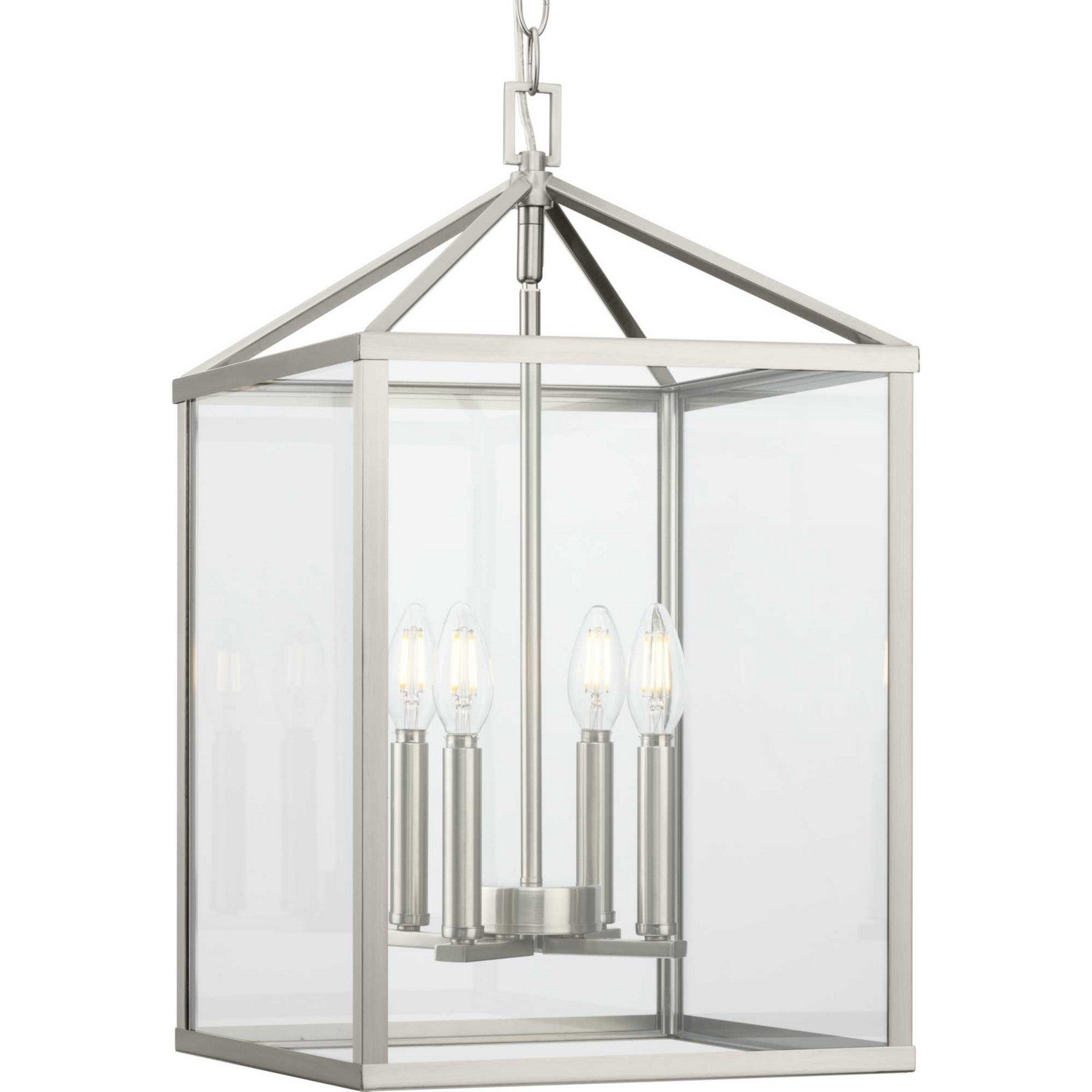 Progress Lighting - P500440-009 - Four Light Foyer Pendant - Hillcrest - Brushed Nickel