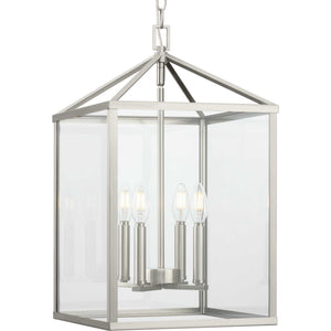 Progress Lighting - P500440-009 - Four Light Foyer Pendant - Hillcrest - Brushed Nickel