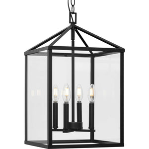 Progress Lighting - P500440-31M - Four Light Foyer Pendant - Hillcrest - Matte Black