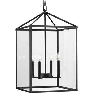 Progress Lighting - P500441-31M - Four Light Foyer Pendant - Hillcrest - Matte Black