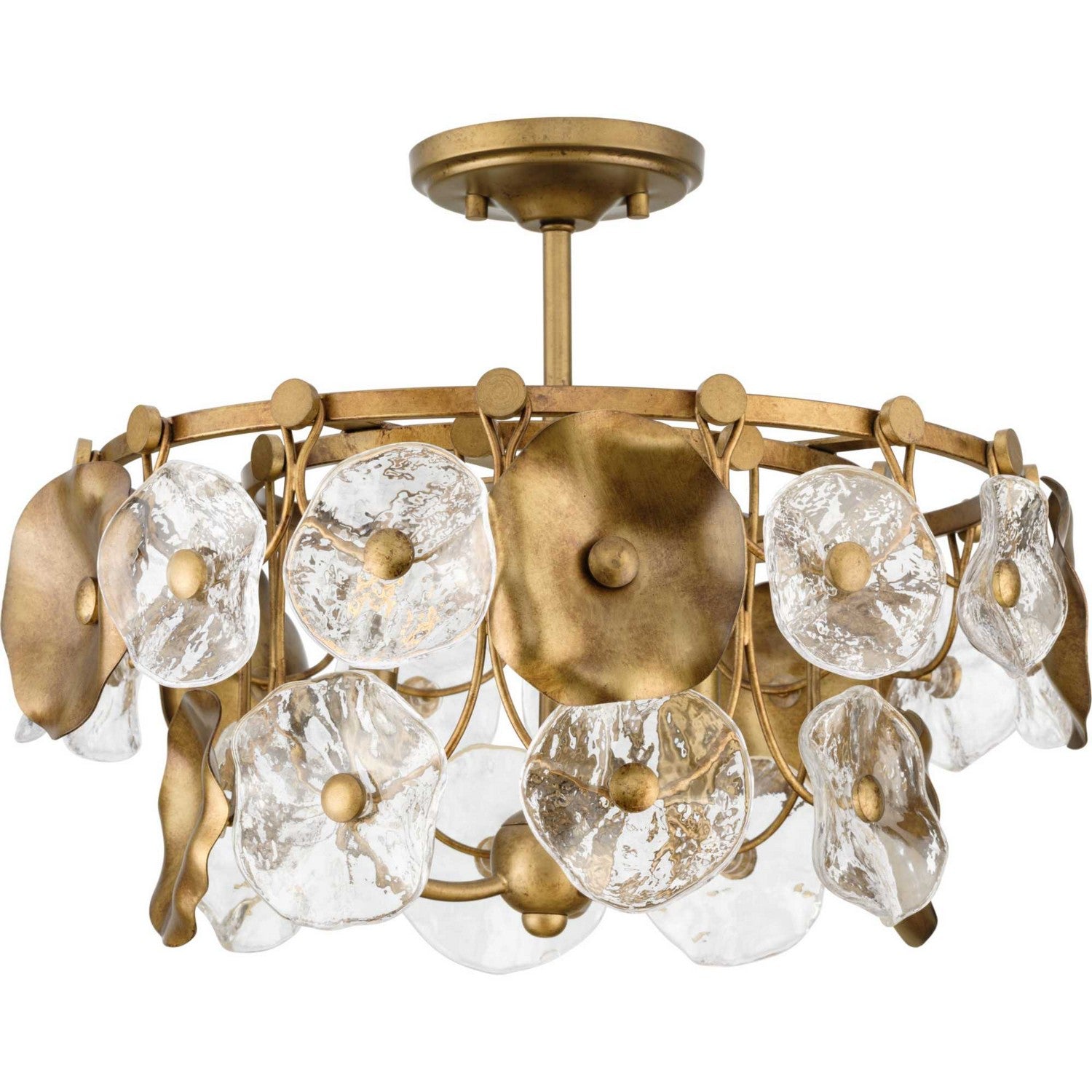 Progress Lighting - P500442-204 - Three Light Pendant - Loretta - Gold Ombre