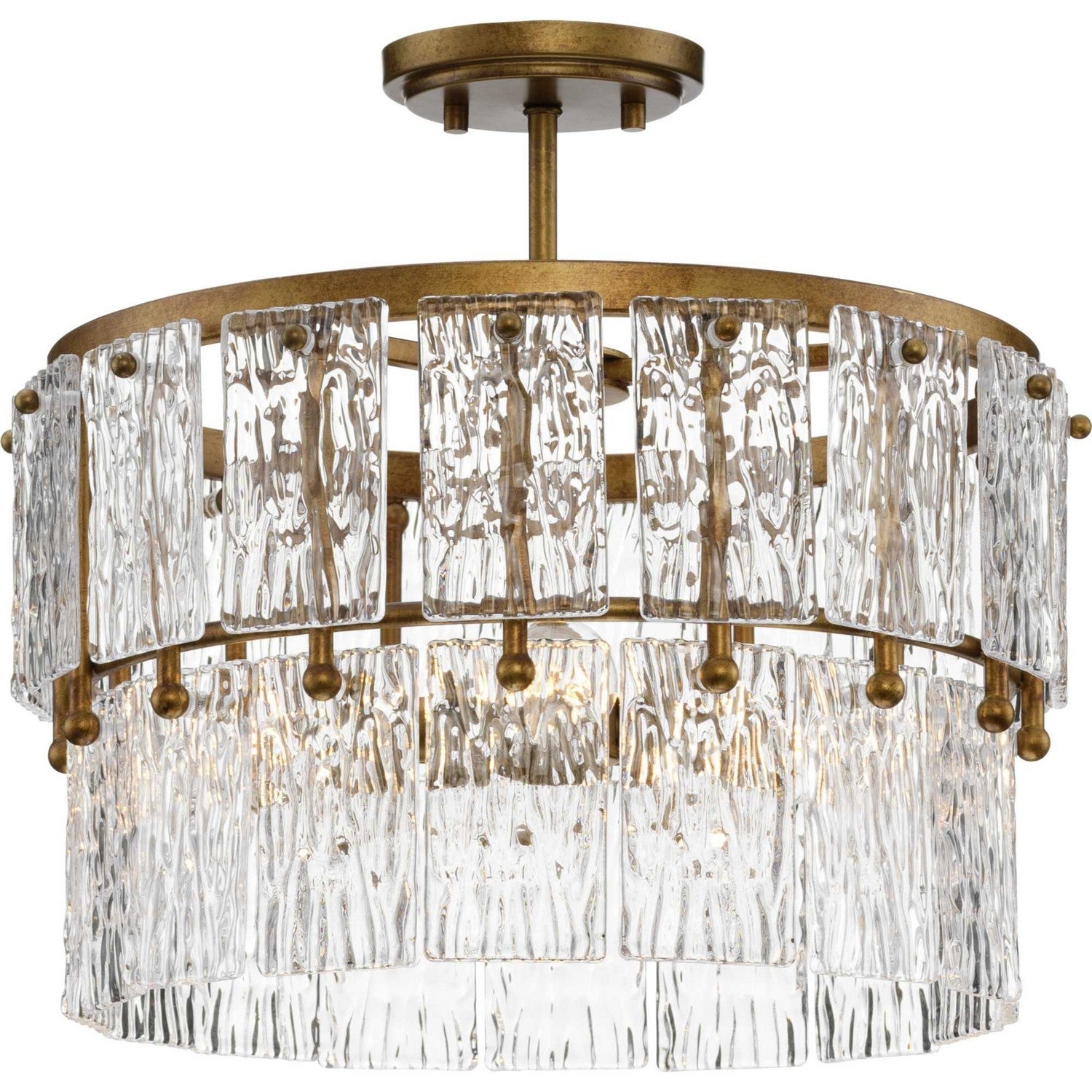 Progress Lighting - P500443-204 - Three Light Pendant - Chevall - Gold Ombre