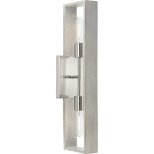 Progress Lighting - P710126-009 - Two Light Wall Bracket - Boundary - Brushed Nickel