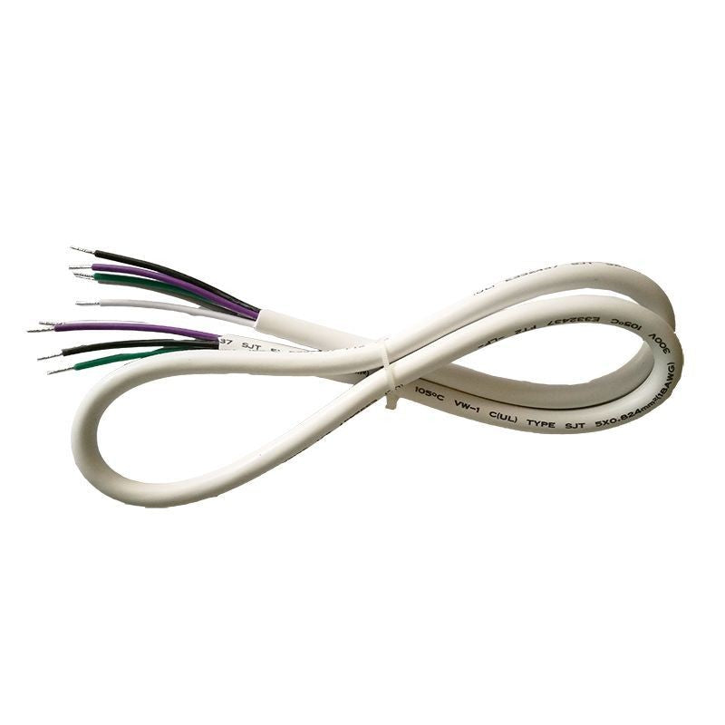 Westgate - SCL-6FT-SJTW18/5 - 6 Ft Cord , Sjtw 18 Awg 5-Conductor - White