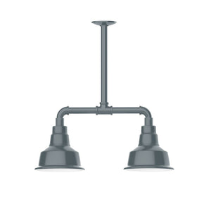 Montclair Light Works - MSB180-40-G05 - Two Light Pendant - Warehouse - Slate Gray