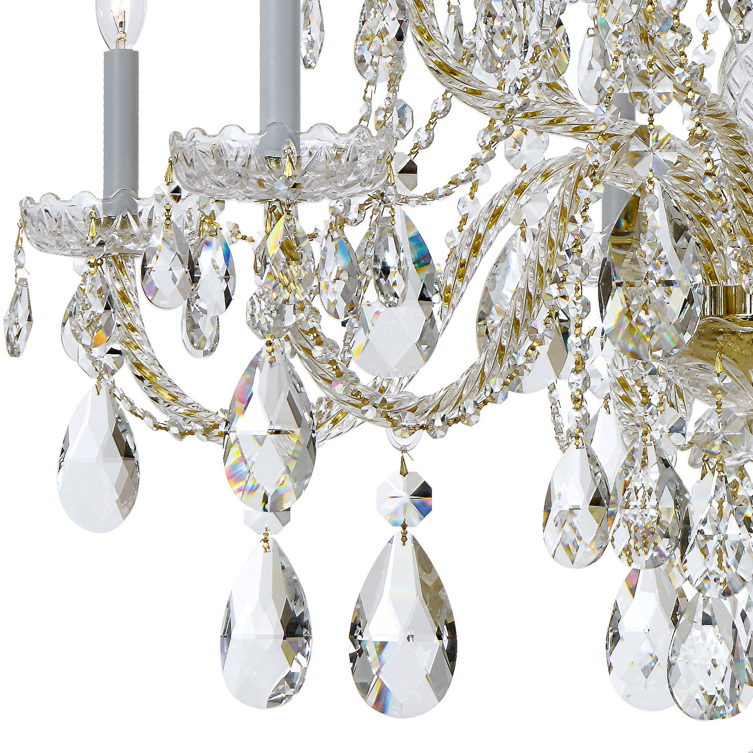 Crystorama - 1112-PB-CL-MWP - 12 Light Chandelier - Traditional Crystal - Polished Brass