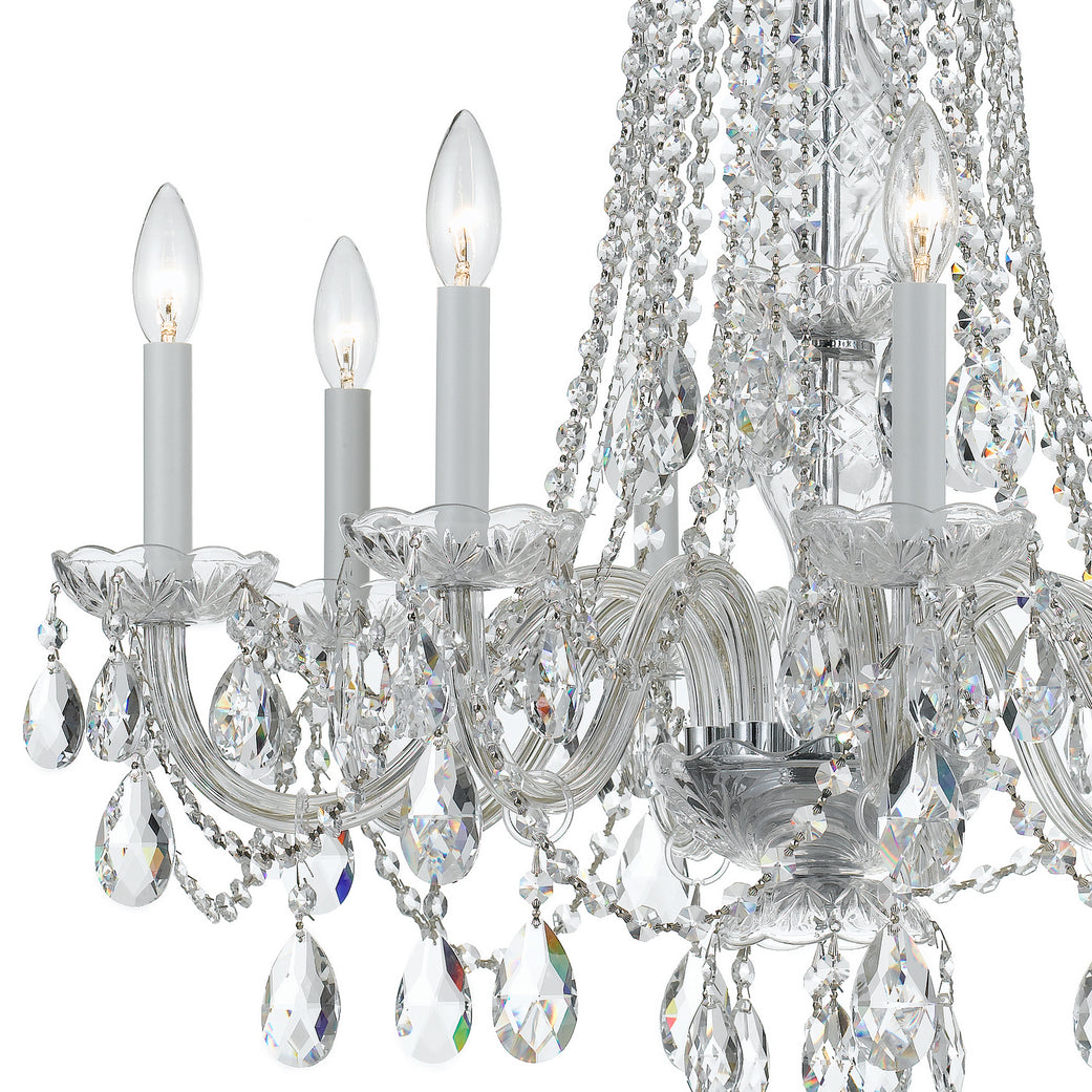 Crystorama - 1138-CH-CL-MWP - Eight Light Chandelier - Traditional Crystal - Polished Chrome