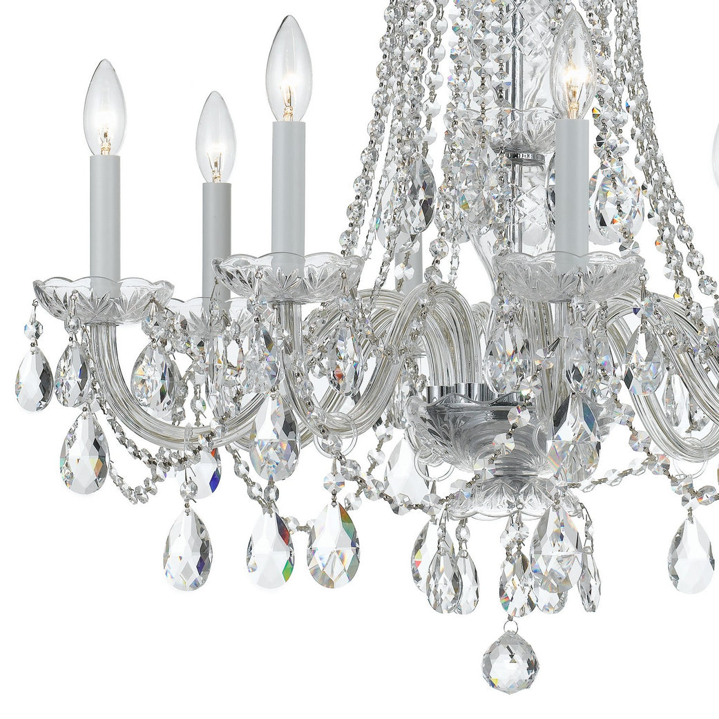 Crystorama - 1138-CH-CL-MWP - Eight Light Chandelier - Traditional Crystal - Polished Chrome