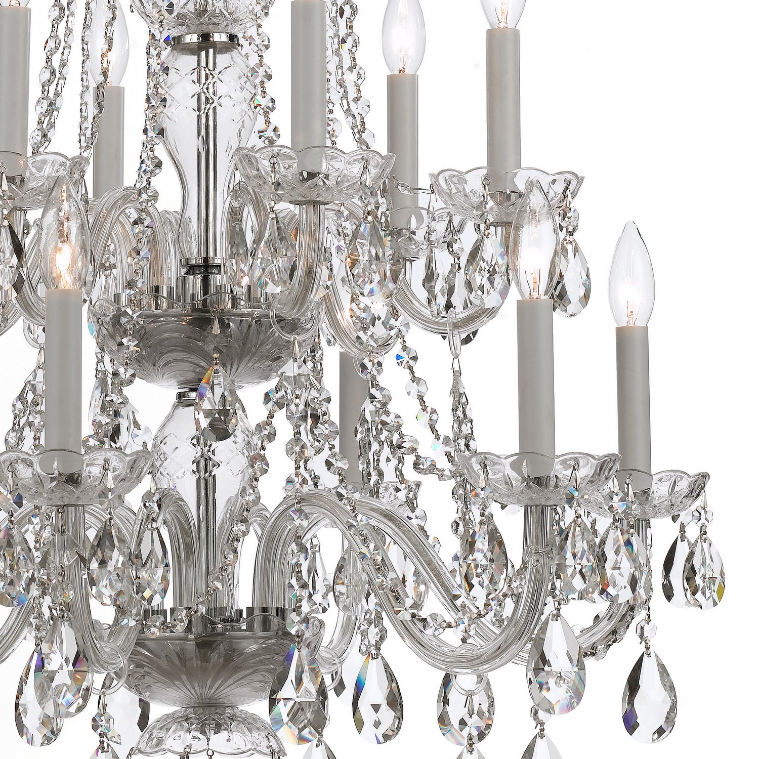 Crystorama - 1137-CH-CL-MWP - 12 Light Chandelier - Traditional Crystal - Polished Chrome