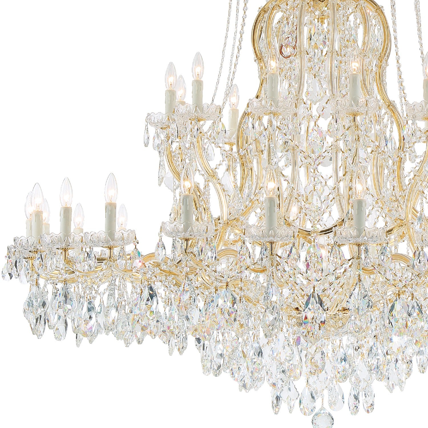 Crystorama - 4460-GD-CL-MWP - 37 Light Chandelier - Maria Theresa - Gold