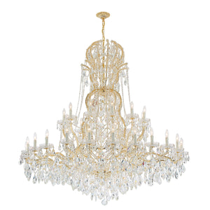 Crystorama - 4460-GD-CL-MWP - 37 Light Chandelier - Maria Theresa - Gold