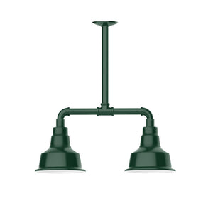 Montclair Light Works - MSB180-42-G05 - Two Light Pendant - Warehouse - Forest Green