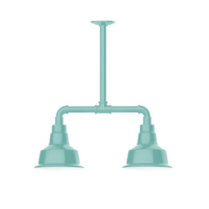 Montclair Light Works - MSB180-48-G05 - Two Light Pendant - Warehouse - Sea Green