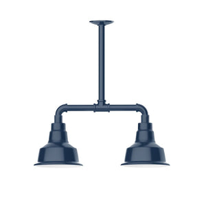 Montclair Light Works - MSB180-50-G05 - Two Light Pendant - Warehouse - Navy