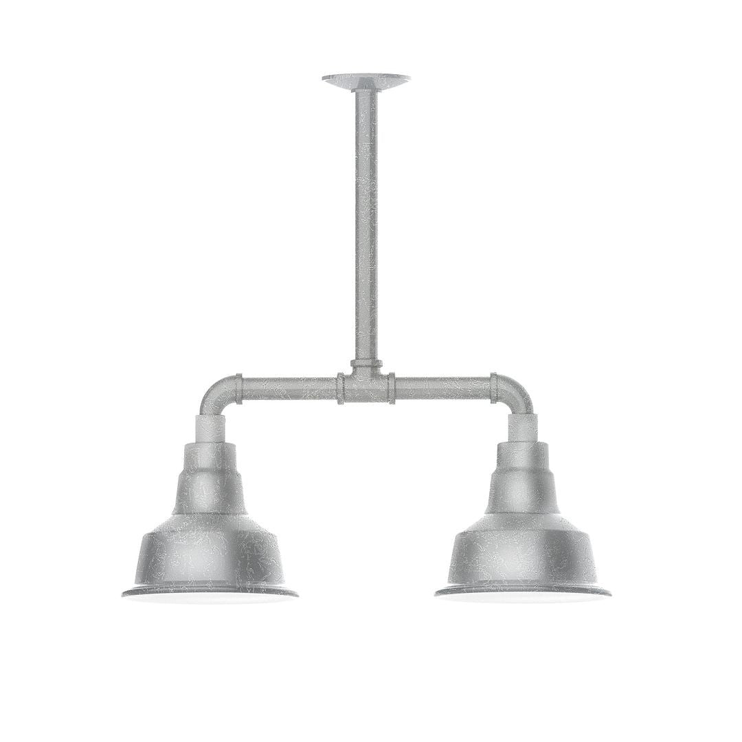 Montclair Light Works - MSB180-49-T30-W08 - Two Light Pendant - Warehouse - Painted Galvanized