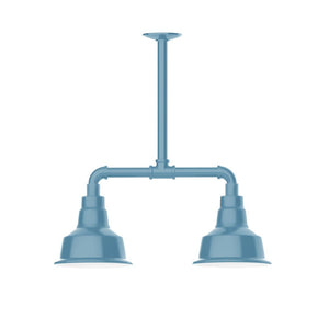 Montclair Light Works - MSB180-54-G05 - Two Light Pendant - Warehouse - Light Blue