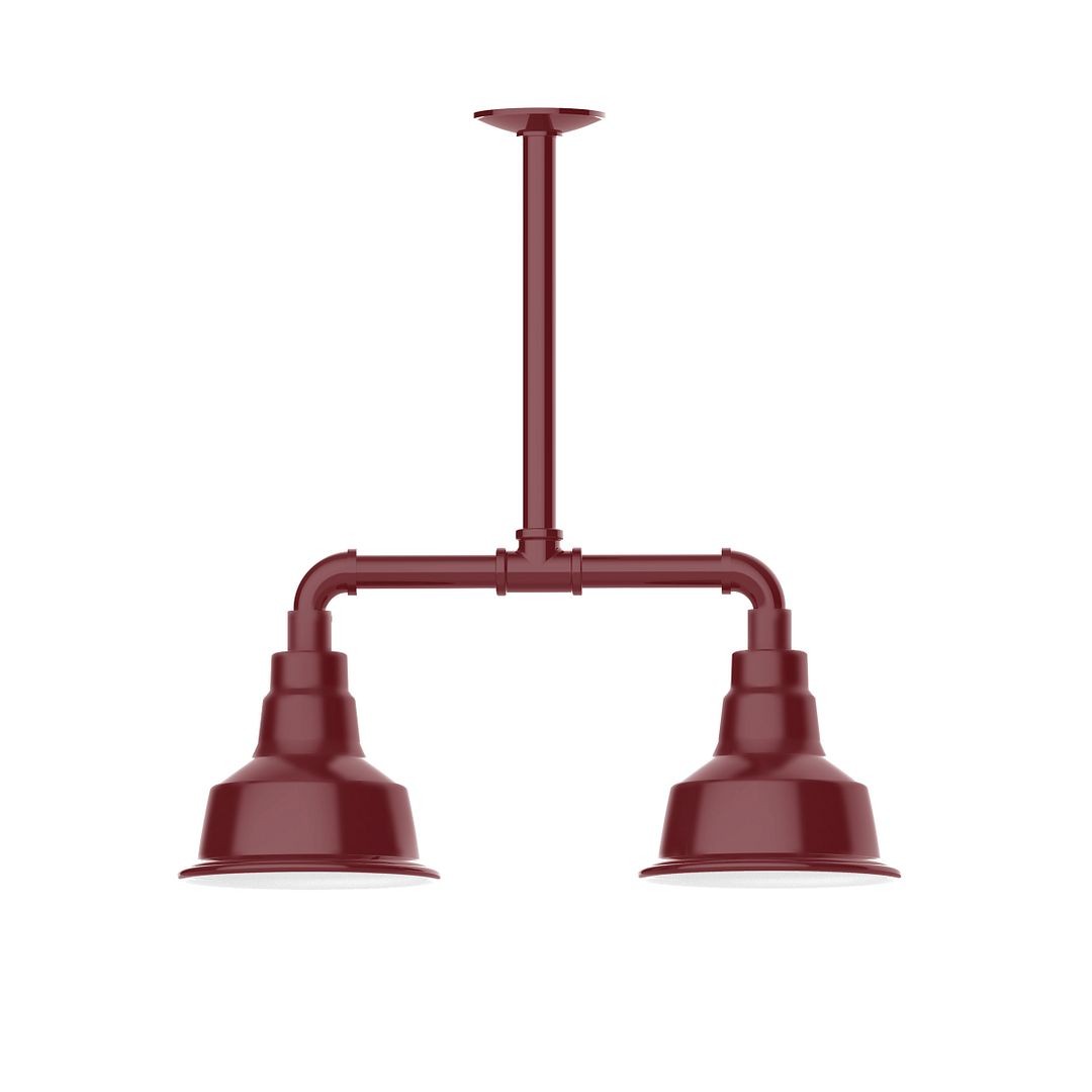 Montclair Light Works - MSB180-55-G05 - Two Light Pendant - Warehouse - Barn Red