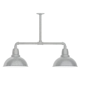 Montclair Light Works - MSD106-49-G05 - Two Light Pendant - Cafe - Painted Galvanized