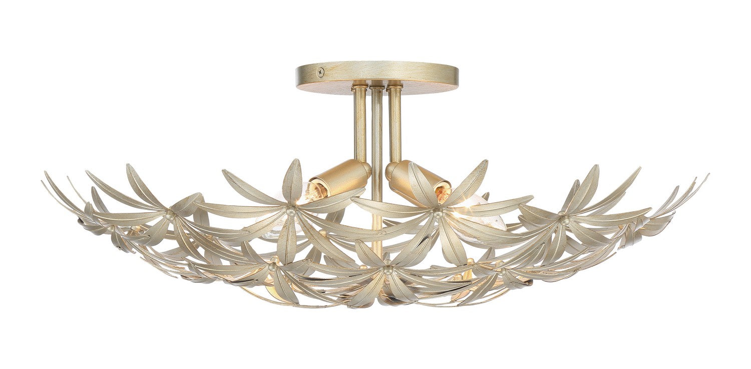 Minka-Lavery - 2144-735 - Four Light Flush Mount - Flower Child - Ambry Gold