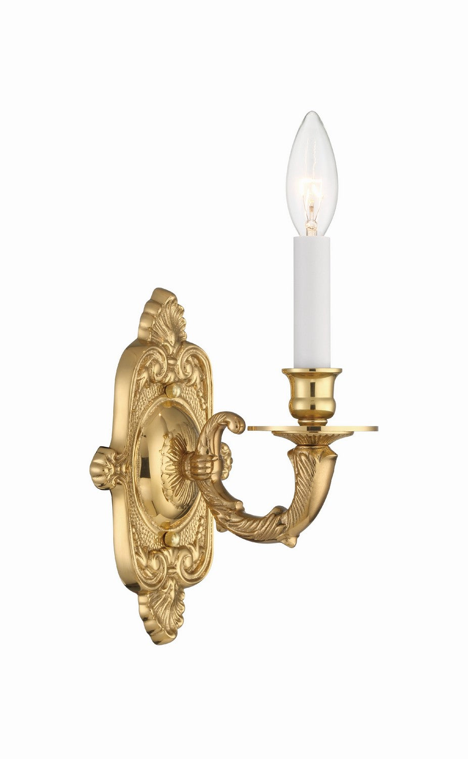 Crystorama - 641-PB - One Light Wall Sconce - Cast Brass Wall Mount - Polished Brass