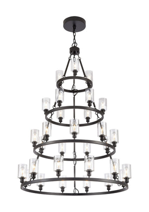 Innovations - 820345-BK-G804 - 30 Light Chandelier - Ballston - Matte Black