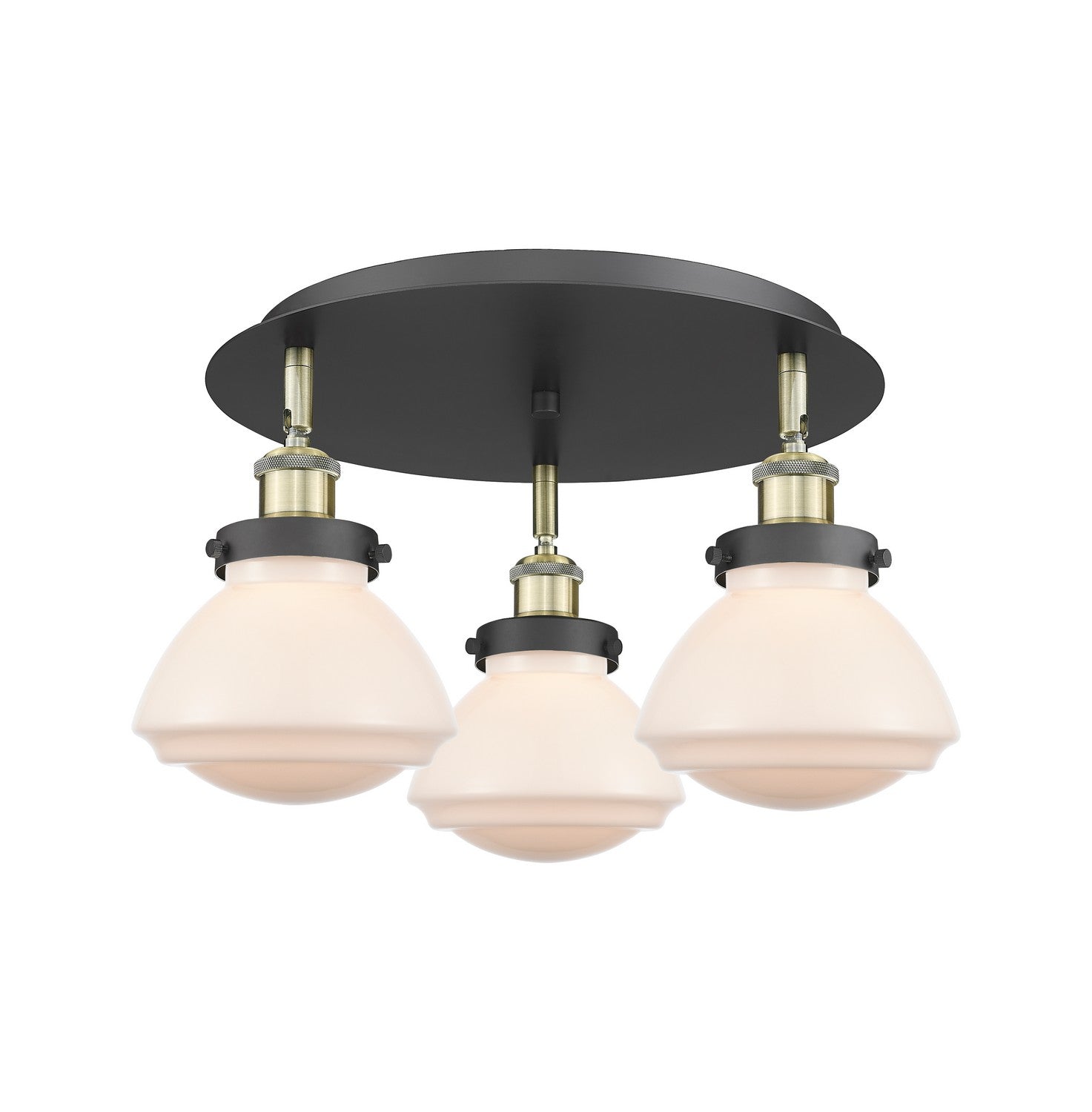 Innovations - 916-3C-BAB-G321 - Three Light Flush Mount - Downtown Urban - Black Antique Brass