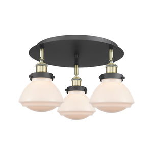 Innovations - 916-3C-BAB-G321 - Three Light Flush Mount - Downtown Urban - Black Antique Brass