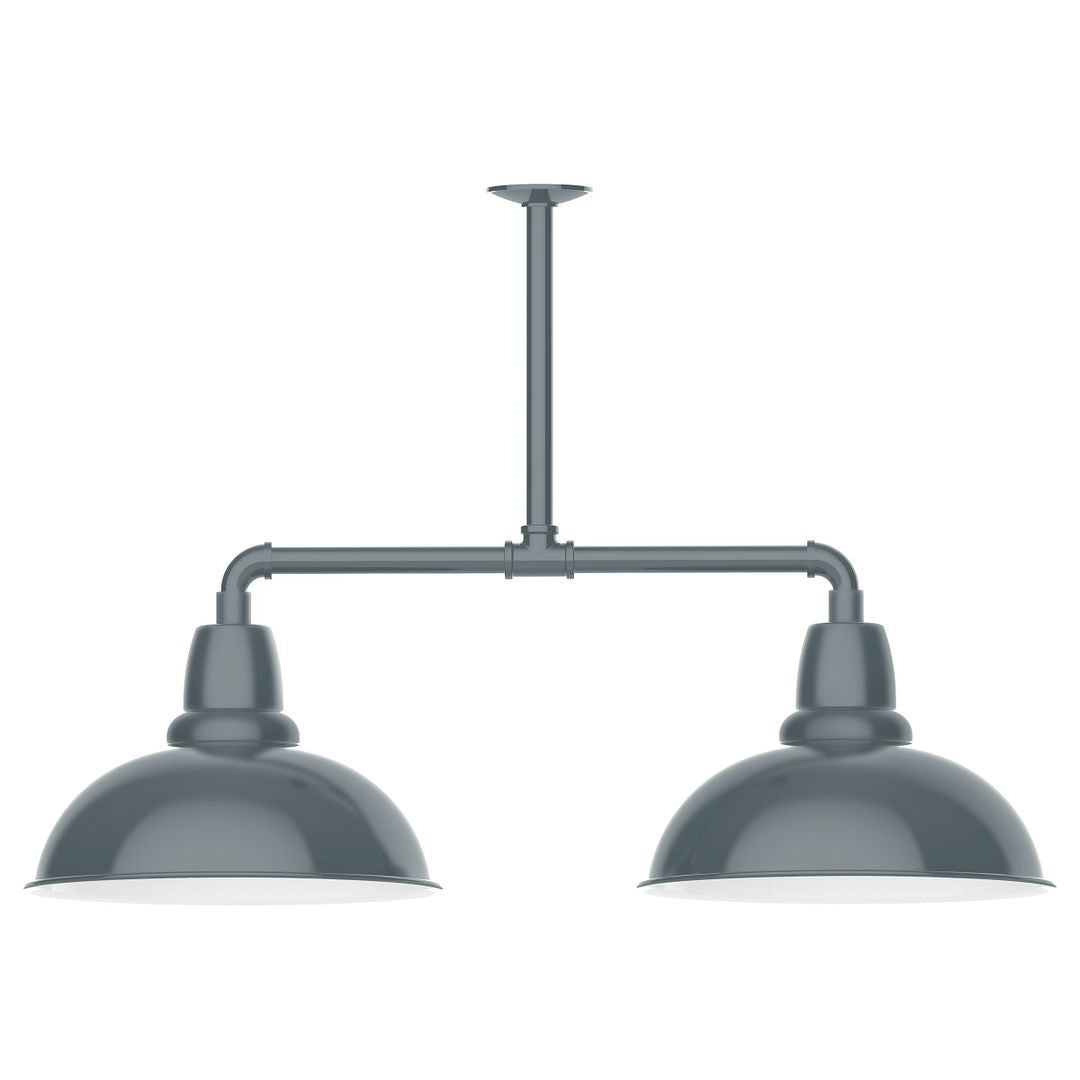 Montclair Light Works - MSD108-40-G05 - Two Light Pendant - Cafe - Slate Gray