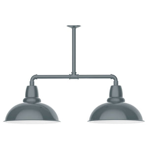 Montclair Light Works - MSD108-40-T24-G05 - Two Light Pendant - Cafe - Slate Gray