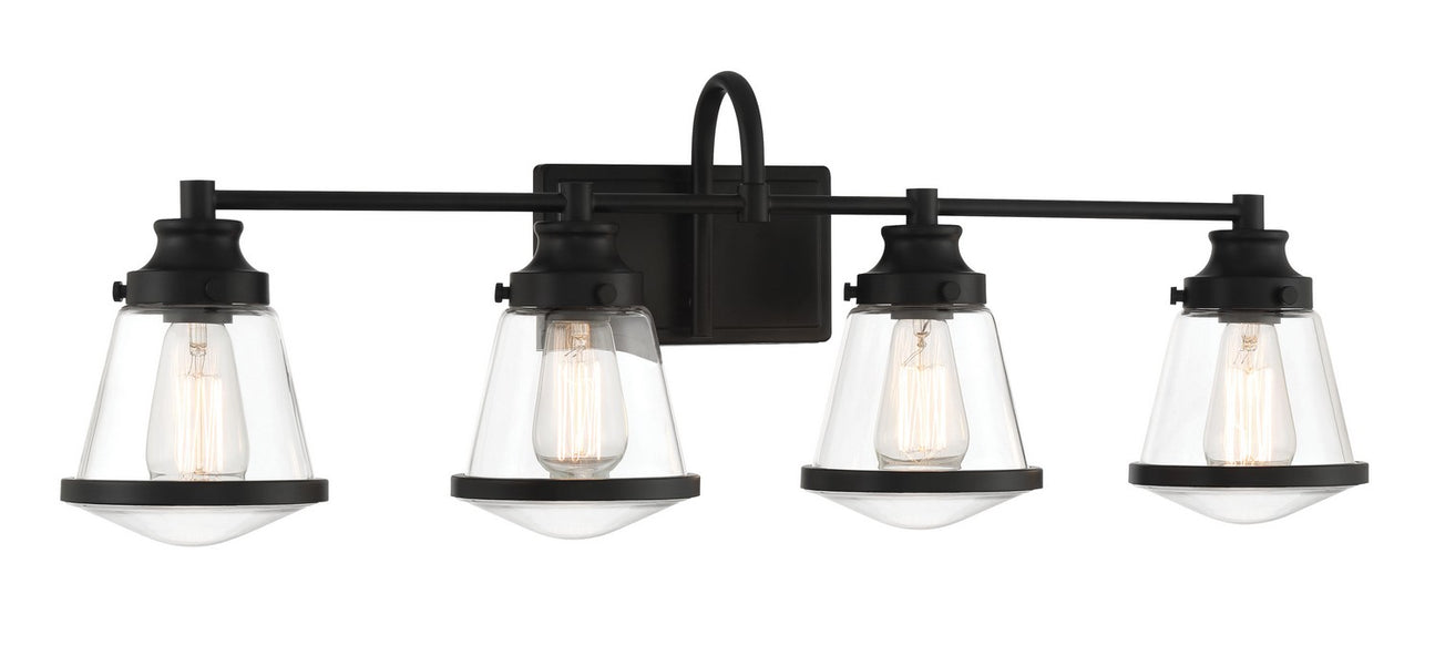 Minka-Lavery - 2584-66A - Four Light Bath Vanity - Mannsdale - Coal Black