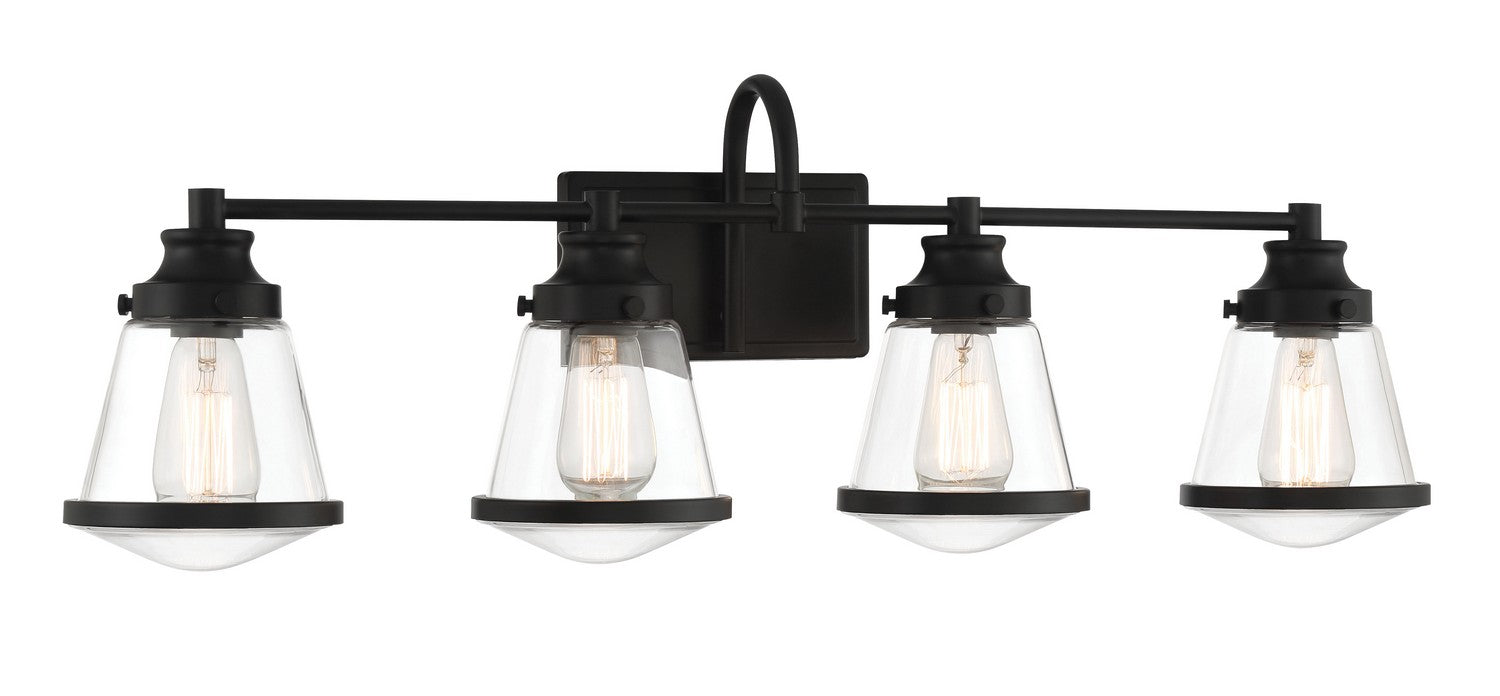 Minka-Lavery - 2584-66A - Four Light Bath Vanity - Mannsdale - Coal Black