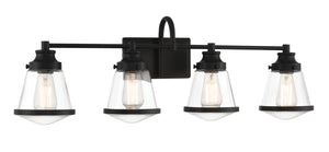 Minka-Lavery - 2584-66A - Four Light Bath Vanity - Mannsdale - Coal Black