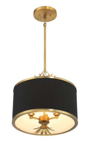 Minka-Lavery - 4583-672 - Three Light Pendant - Caprio - Brush Brass