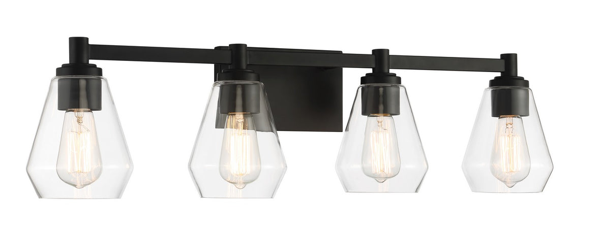 Minka-Lavery - 5704-66A - Four Light Bath Vanity - Clarity - Coal