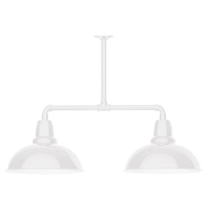 Montclair Light Works - MSD108-44-G05 - Two Light Pendant - Cafe - White